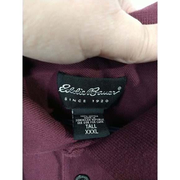 Eddie Bauer Purple Three Button Pocket Collared 3XT Pullover - Picture 3 of 10